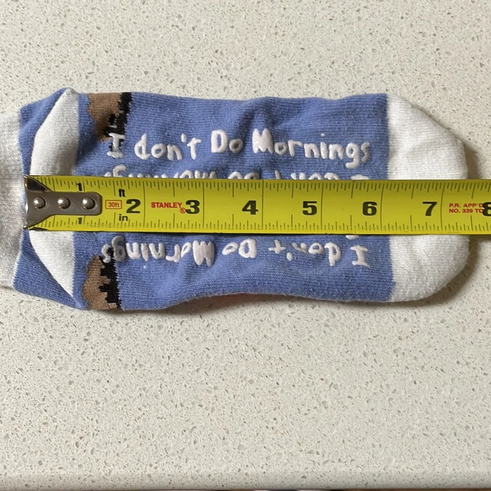I don’t do mornings moose textured non-slip ankle socks